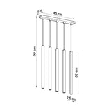 Hängeleuchte Pastelo 5-flammig Schwarz – Minimalistische LED Lampe-Leuchtezauber