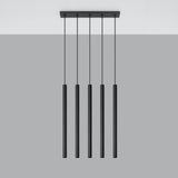 Hängeleuchte Pastelo 5-flammig Schwarz – Minimalistische LED Lampe-Leuchtezauber