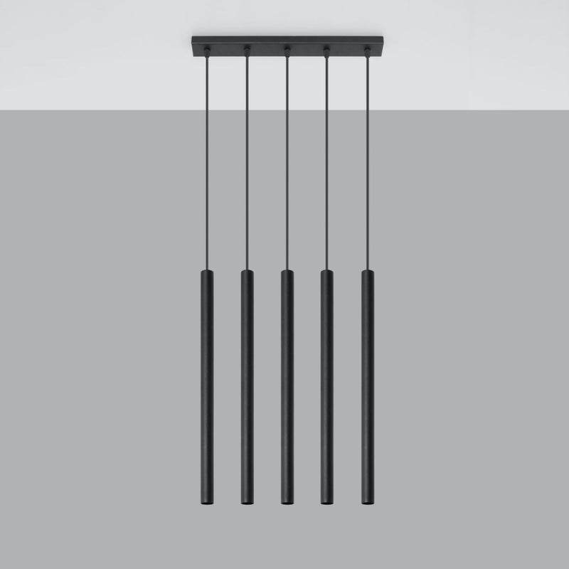 Hängeleuchte Pastelo 5-flammig Schwarz – Minimalistische LED Lampe-Leuchtezauber