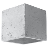 Wandleuchte Quad Grau – Eckige Betonleuchte Im Industriedesign-Leuchtezauber