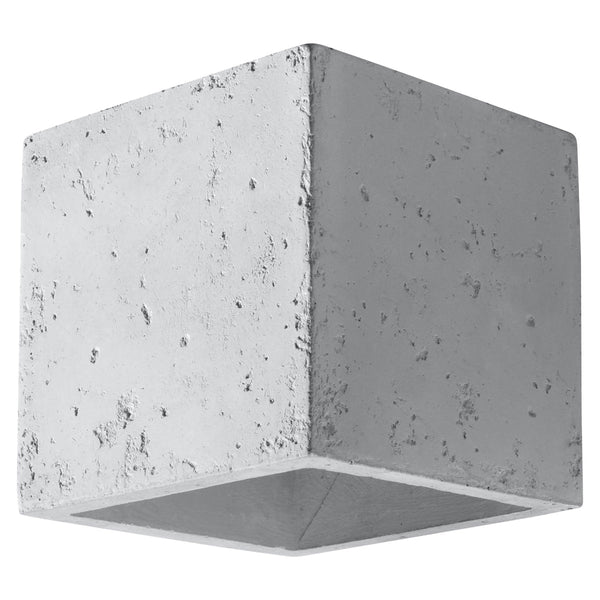 Wandleuchte Quad Grau – Eckige Betonleuchte Im Industriedesign-Leuchtezauber