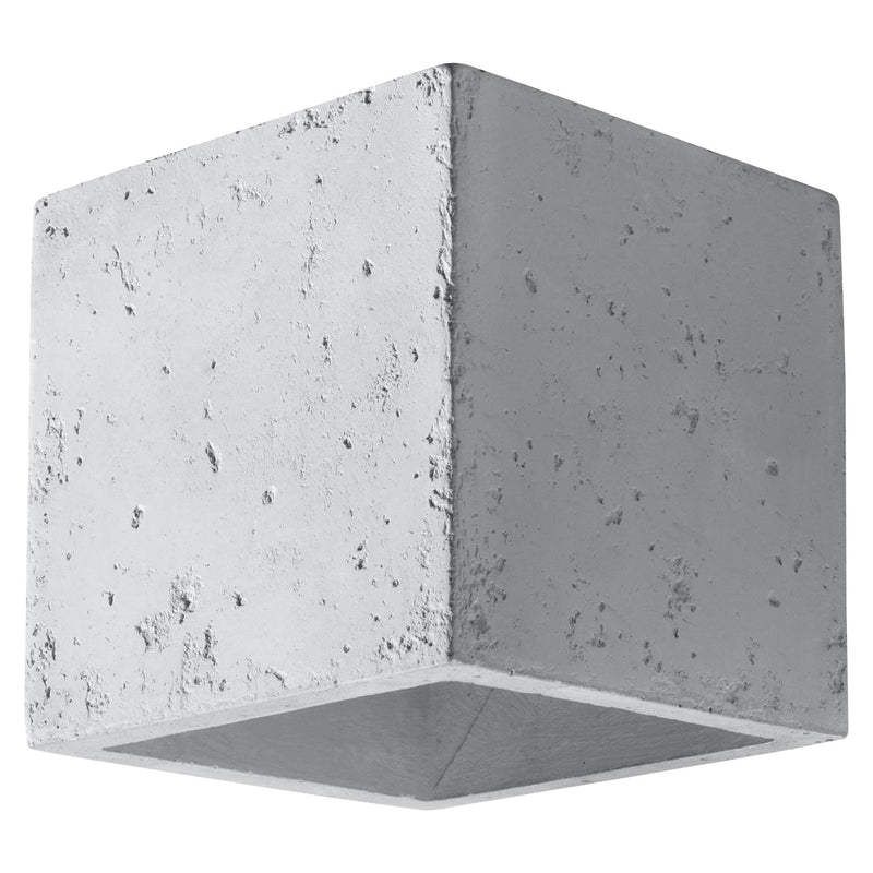 Wandleuchte Quad Grau – Eckige Betonleuchte Im Industriedesign-Leuchtezauber