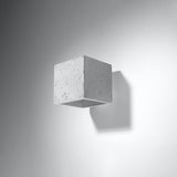 Wandleuchte Quad Grau – Eckige Betonleuchte Im Industriedesign-Leuchtezauber