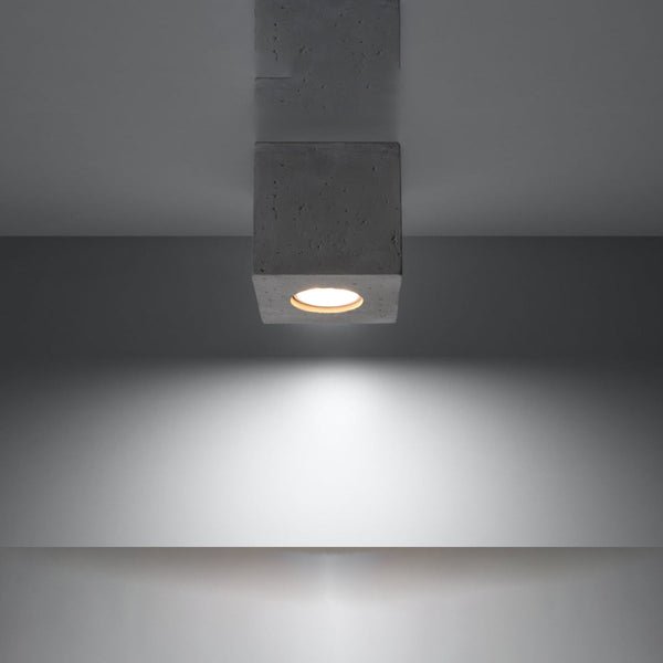 Led Deckenleuchte Quad Beton Modern-Leuchtezauber