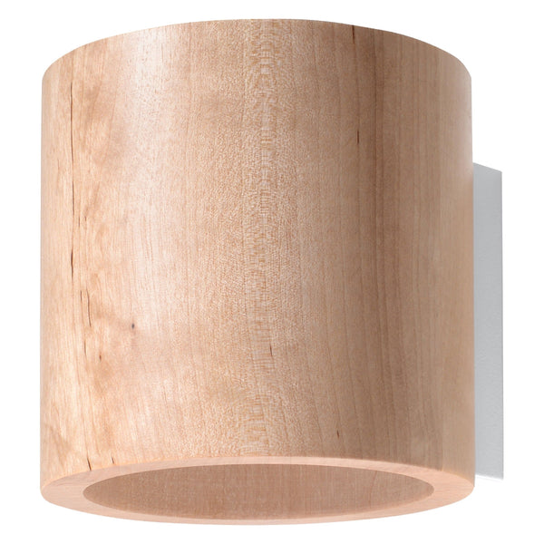 Wandleuchte Orbis Naturholz, 2Xg9, Holzdesign, Modern-Leuchtezauber