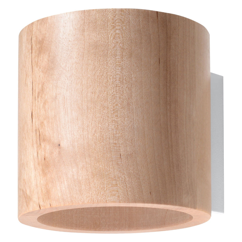 Wandleuchte Orbis Naturholz, 2Xg9, Holzdesign, Modern-Leuchtezauber