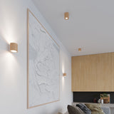 Wandleuchte Orbis Naturholz, 2Xg9, Holzdesign, Modern-Leuchtezauber