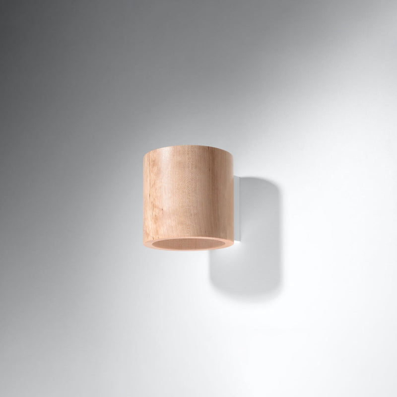 Wandleuchte Orbis Naturholz, 2Xg9, Holzdesign, Modern-Leuchtezauber
