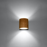 Wandleuchte Orbis Naturholz, 2Xg9, Holzdesign, Modern-Leuchtezauber