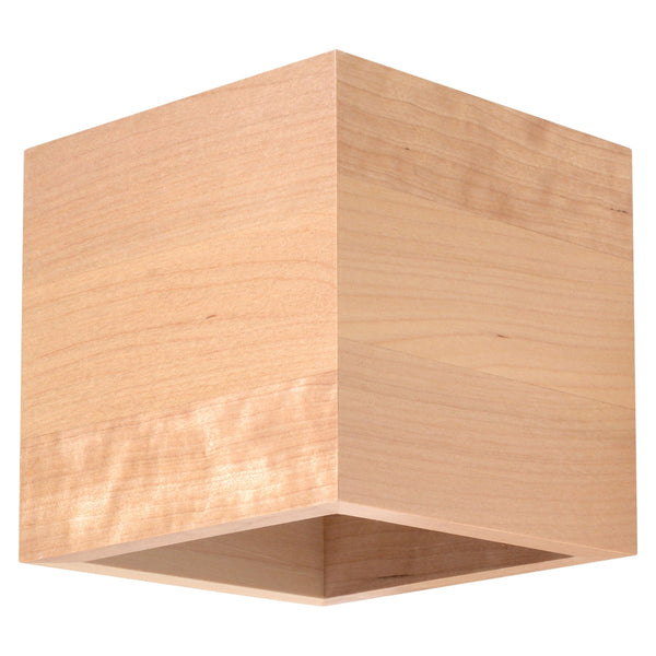 Wandleuchte Quad Naturholz, 2Xg9, Holzdesign, Modern-Leuchtezauber
