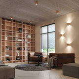 Wandleuchte Quad Naturholz, 2Xg9, Holzdesign, Modern-Leuchtezauber