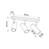 Led Deckenleuchte Direzione 3 Weiß Modern-Leuchtezauber