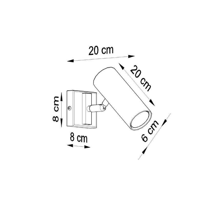 Wandleuchte Direzione Schwarz, Verstellbar, Modern, Gu10-Leuchtezauber