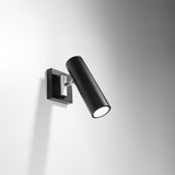 Wandleuchte Direzione Schwarz, Verstellbar, Modern, Gu10-Leuchtezauber