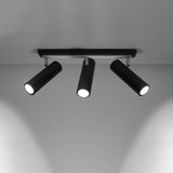 Moderne Led Deckenleuchte Direzione 3 Schwarz-Leuchtezauber
