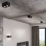 Wandleuchte Quad Maxi Grau, 2Xg9, Aluminium, Modern-Leuchtezauber