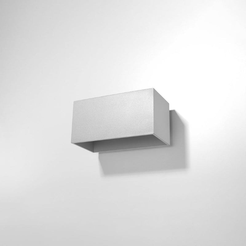 Wandleuchte Quad Maxi Grau, 2Xg9, Aluminium, Modern-Leuchtezauber