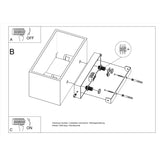Wandleuchte Quad Maxi Schwarz, 2Xg9, Aluminium, Modern-Leuchtezauber