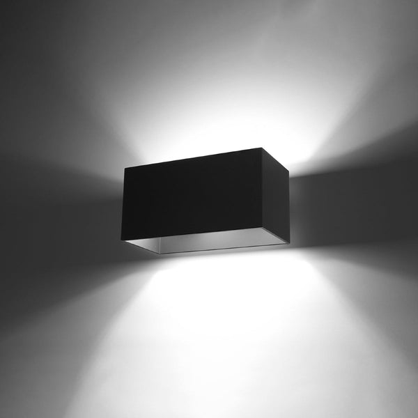 Wandleuchte Quad Maxi Schwarz, 2Xg9, Aluminium, Modern-Leuchtezauber