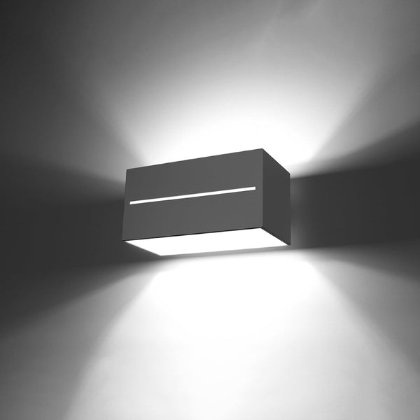 Wandleuchte Lobo Maxi Grau, Design, E27, Led-Fähig, Robust-Leuchtezauber
