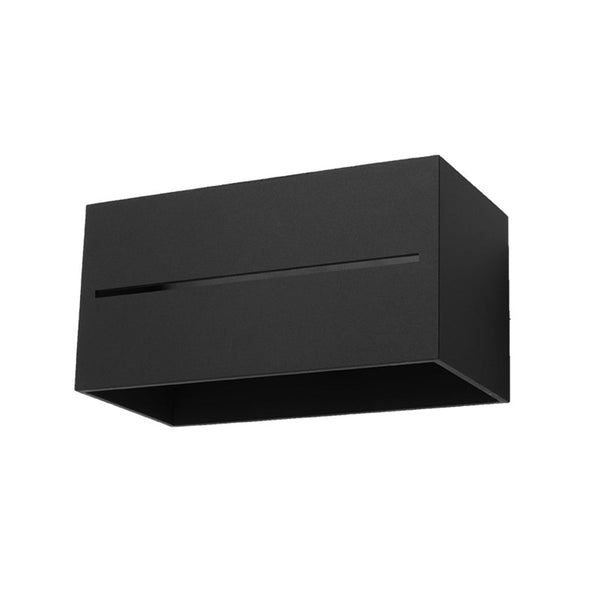 Wandleuchte Lobo Maxi Schwarz, Modern, E27, Led-Kompatibel-Leuchtezauber