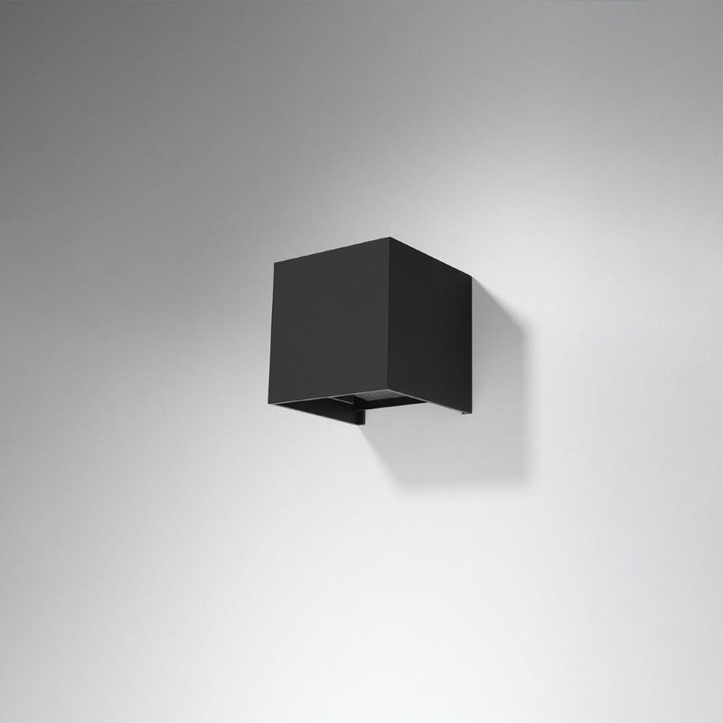 Wandleuchte Luca Schwarz, Led, Ip54, Modern, Außenbereich-Leuchtezauber
