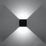 Wandleuchte Luca Schwarz, Led, Ip54, Modern, Außenbereich-Leuchtezauber