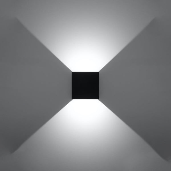 Wandleuchte Luca Schwarz, Led, Ip54, Modern, Außenbereich-Leuchtezauber