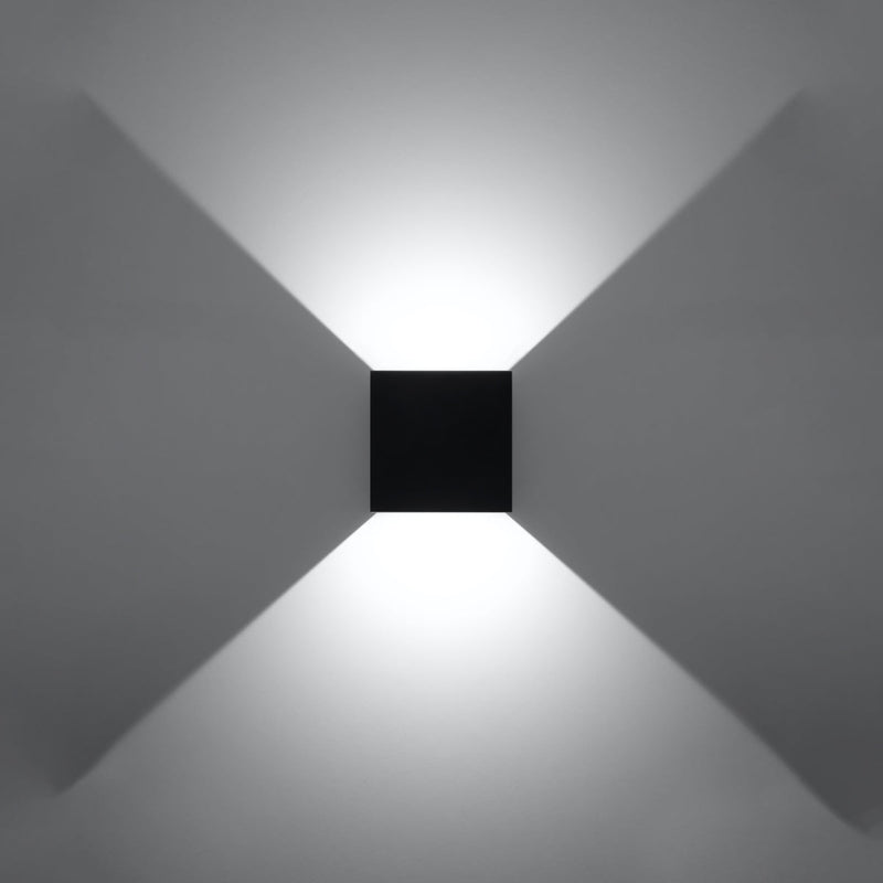 Wandleuchte Luca Schwarz, Led, Ip54, Modern, Außenbereich-Leuchtezauber