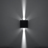 Wandleuchte Luca Schwarz, Led, Ip54, Modern, Außenbereich-Leuchtezauber