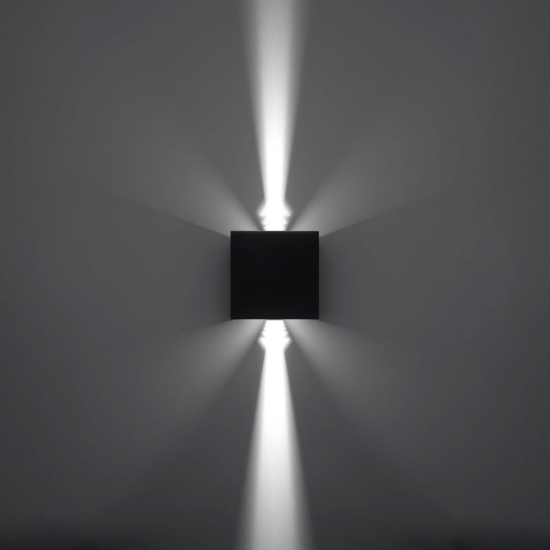 Wandleuchte Luca Schwarz, Led, Ip54, Modern, Außenbereich-Leuchtezauber