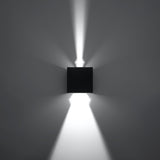 Wandleuchte Luca Schwarz, Led, Ip54, Modern, Außenbereich-Leuchtezauber