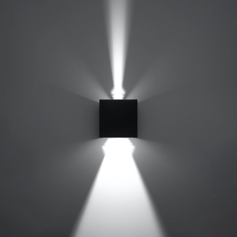 Wandleuchte Luca Schwarz, Led, Ip54, Modern, Außenbereich-Leuchtezauber
