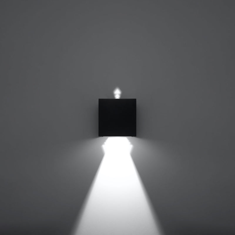 Wandleuchte Luca Schwarz, Led, Ip54, Modern, Außenbereich-Leuchtezauber