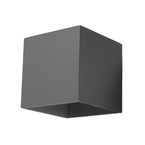 Wandleuchte Quad 1-Flammig Anthrazit, E27, Modern, Led-Leuchtezauber