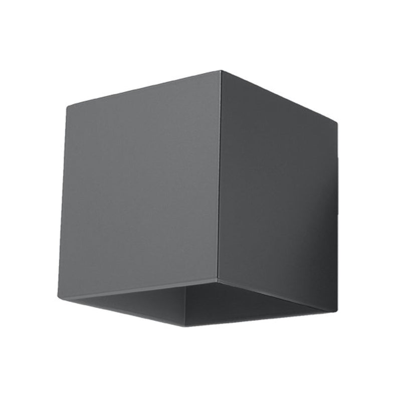 Wandleuchte Quad 1-Flammig Anthrazit, E27, Modern, Led-Leuchtezauber