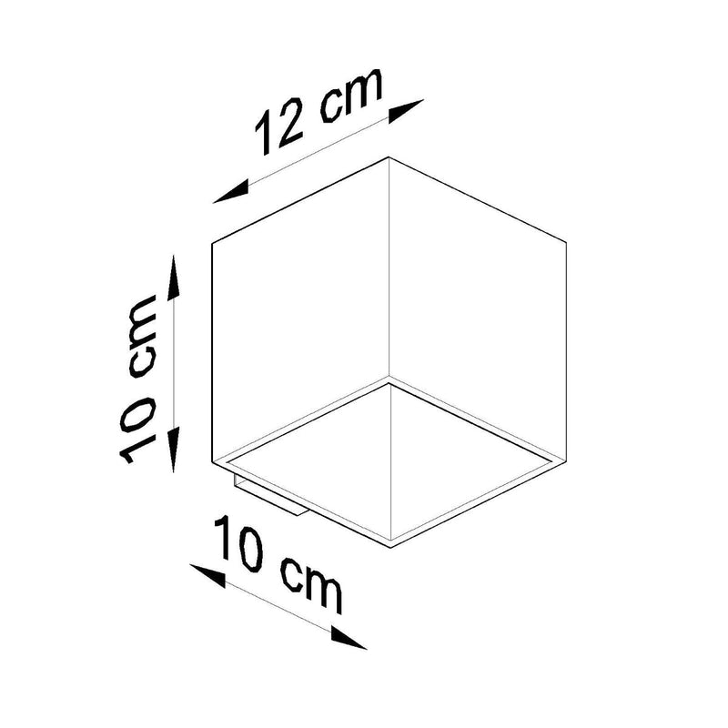 Wandleuchte Quad 1-Flammig Anthrazit, E27, Modern, Led-Leuchtezauber