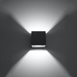 Wandleuchte Quad 1-Flammig Anthrazit, E27, Modern, Led-Leuchtezauber