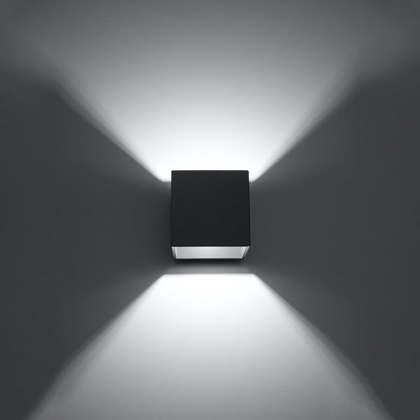 Wandleuchte Quad 1-Flammig Anthrazit, E27, Modern, Led-Leuchtezauber