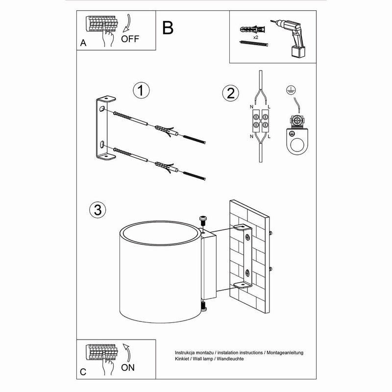 Wandleuchte Orbis 1-Flammig Anthrazit, Gu10, Led-Kompatibel-Leuchtezauber