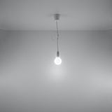 Hängeleuchte Diego 1-flammig Weiß – Design Pendelleuchte LED-Leuchtezauber