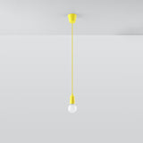 Hängeleuchte Diego 1-flammig Gelb – LED Pendelleuchte im Retrolook-Leuchtezauber