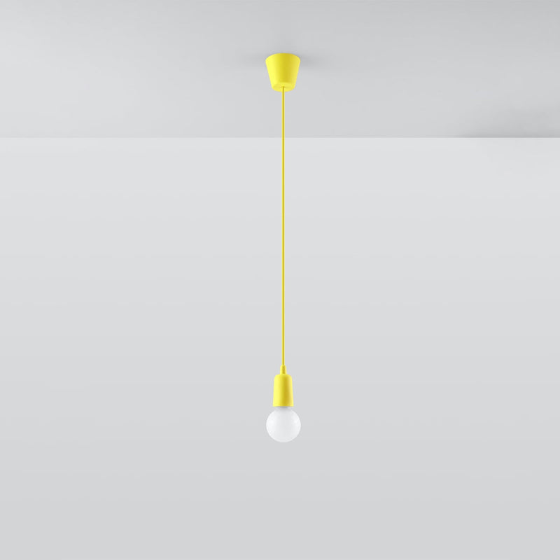 Hängeleuchte Diego 1-flammig Gelb – LED Pendelleuchte im Retrolook-Leuchtezauber