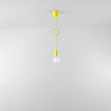 Hängeleuchte Diego 1-flammig Gelb – LED Pendelleuchte im Retrolook-Leuchtezauber