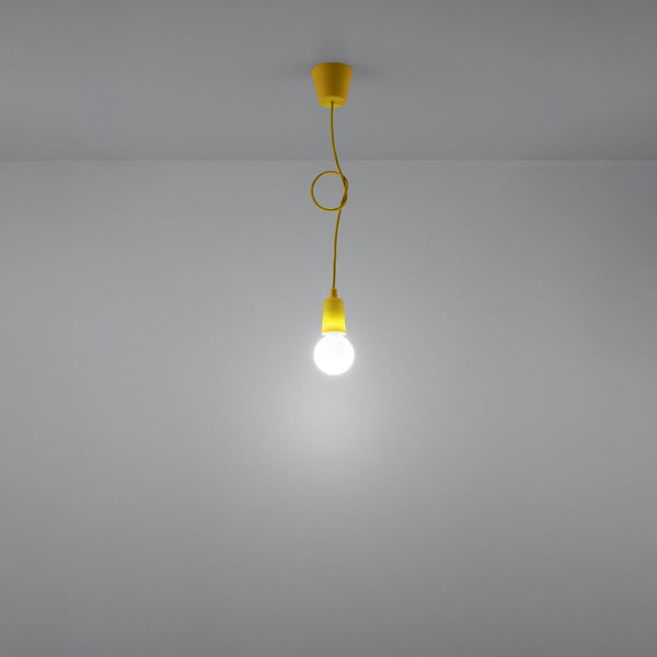 Hängeleuchte Diego 1-flammig Gelb – LED Pendelleuchte im Retrolook-Leuchtezauber