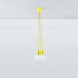 Hängeleuchte Diego 3-flammig Gelb – Moderne Retro Hängelampe-Leuchtezauber