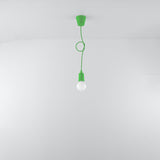 Hängeleuchte Diego 1-flammig Grün – LED Pendellampe im Retrodesign-Leuchtezauber