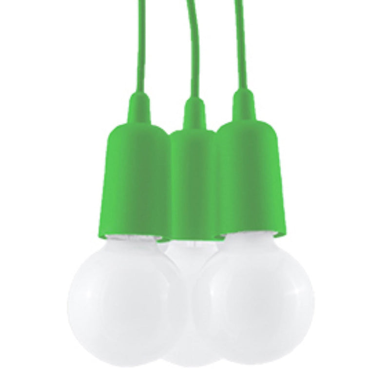 Hängeleuchte Diego 3-flammig Grün – Moderne Retro Hängelampe LED-Leuchtezauber