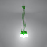 Hängeleuchte Diego 5-flammig Grün – Design LED Pendellampe Retro-Leuchtezauber