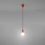 Hängeleuchte Diego 1-flammig Orange – Retro LED Pendellampe-Leuchtezauber